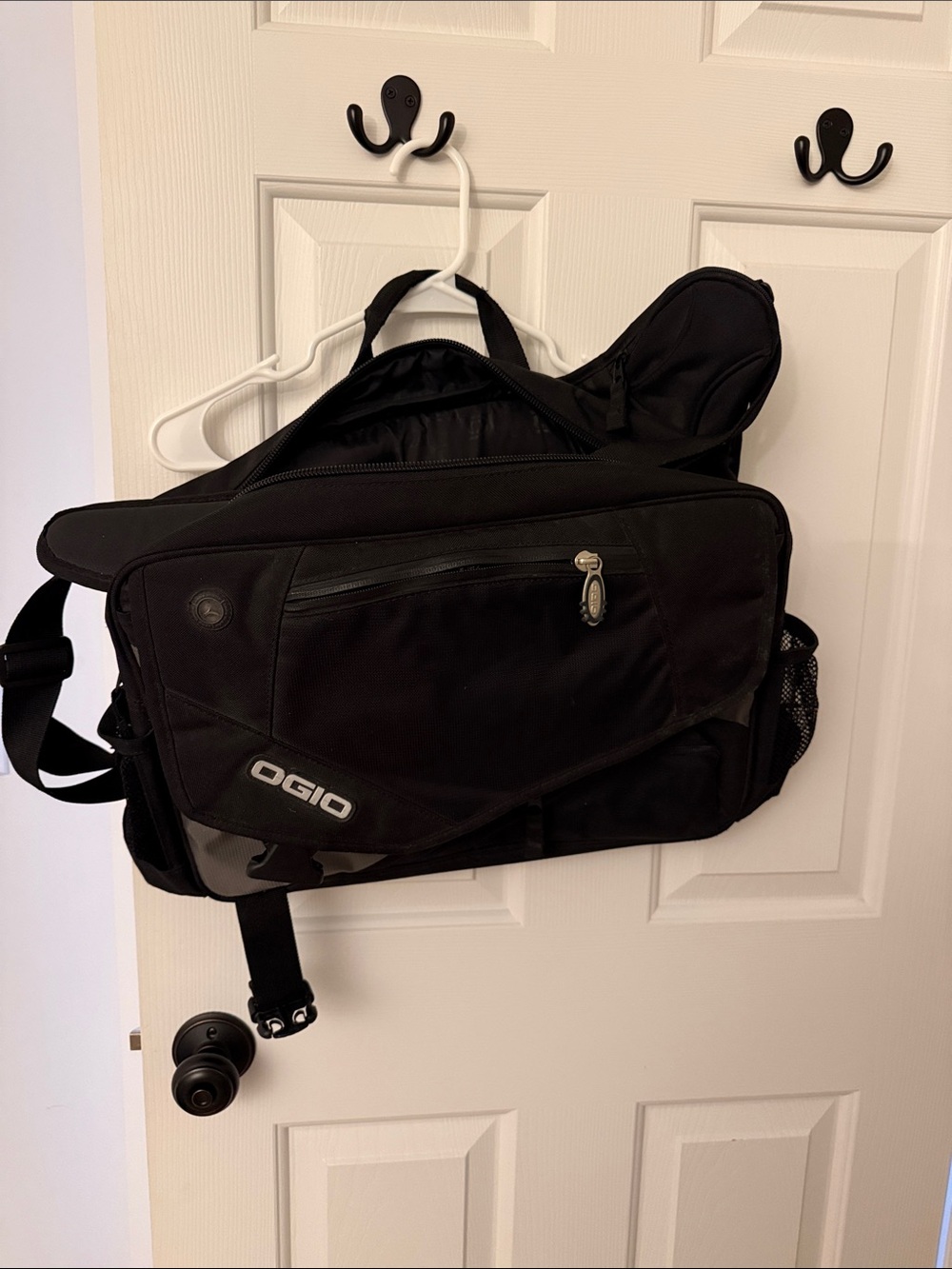 OGIO Black Men's Messenger Bag with OGIO Logo